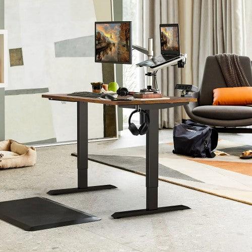 Electric Standing Desk, 48 x 24 inches Whole Piece Deskboard Adjustable Height Desk, Quick Assembly, Ultra-Quiet Motor (Brown) - Toytexx Electric Standing Desk, 48 x 24 inches Whole Piece Deskboard Adjustable Height Desk, Quick Assembly, Ultra-Quiet Motor (Brown) - Toytexx